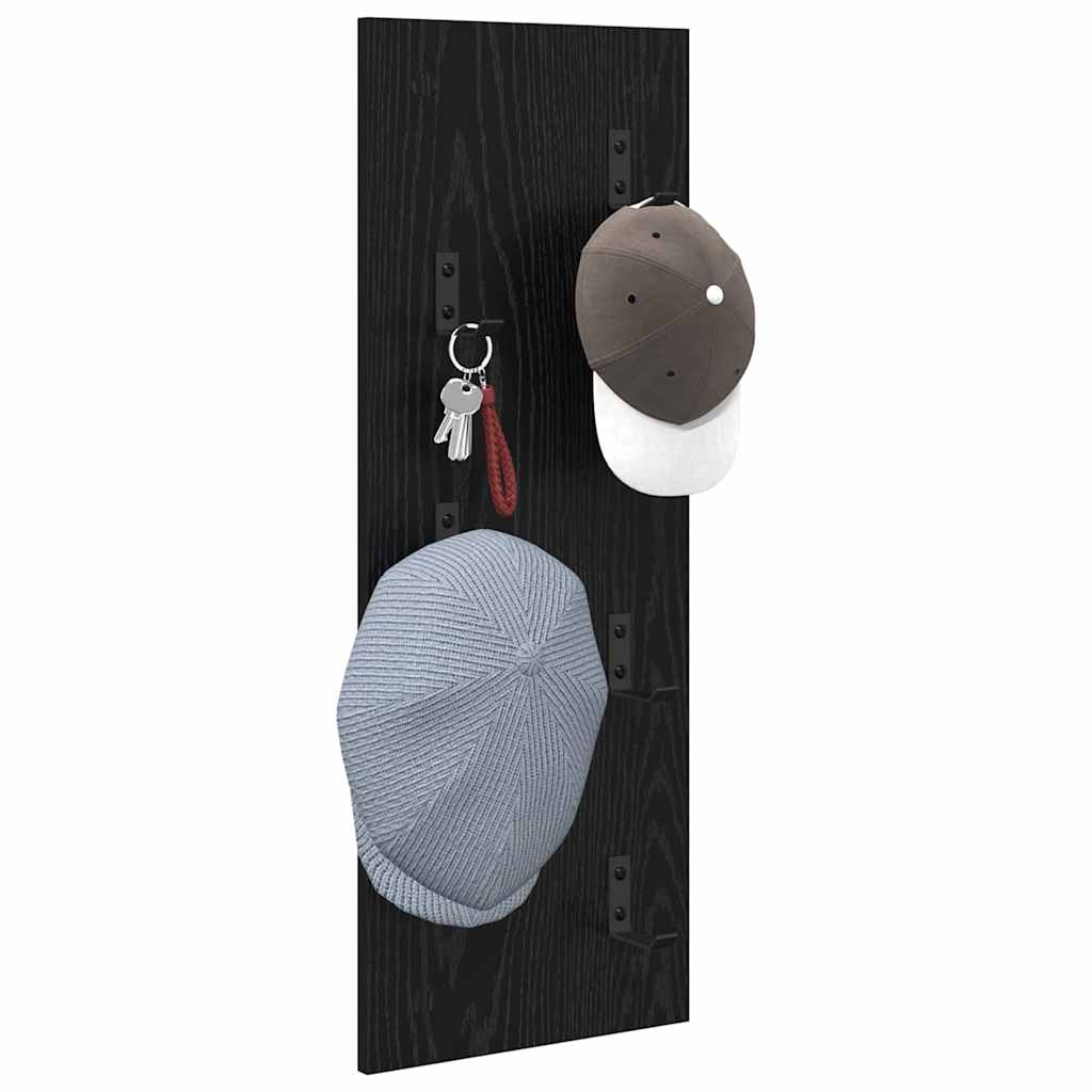 Wall-Mounted Coat Rack Wall-Mounted Black Oak 30 x 1.5 x 80 cm