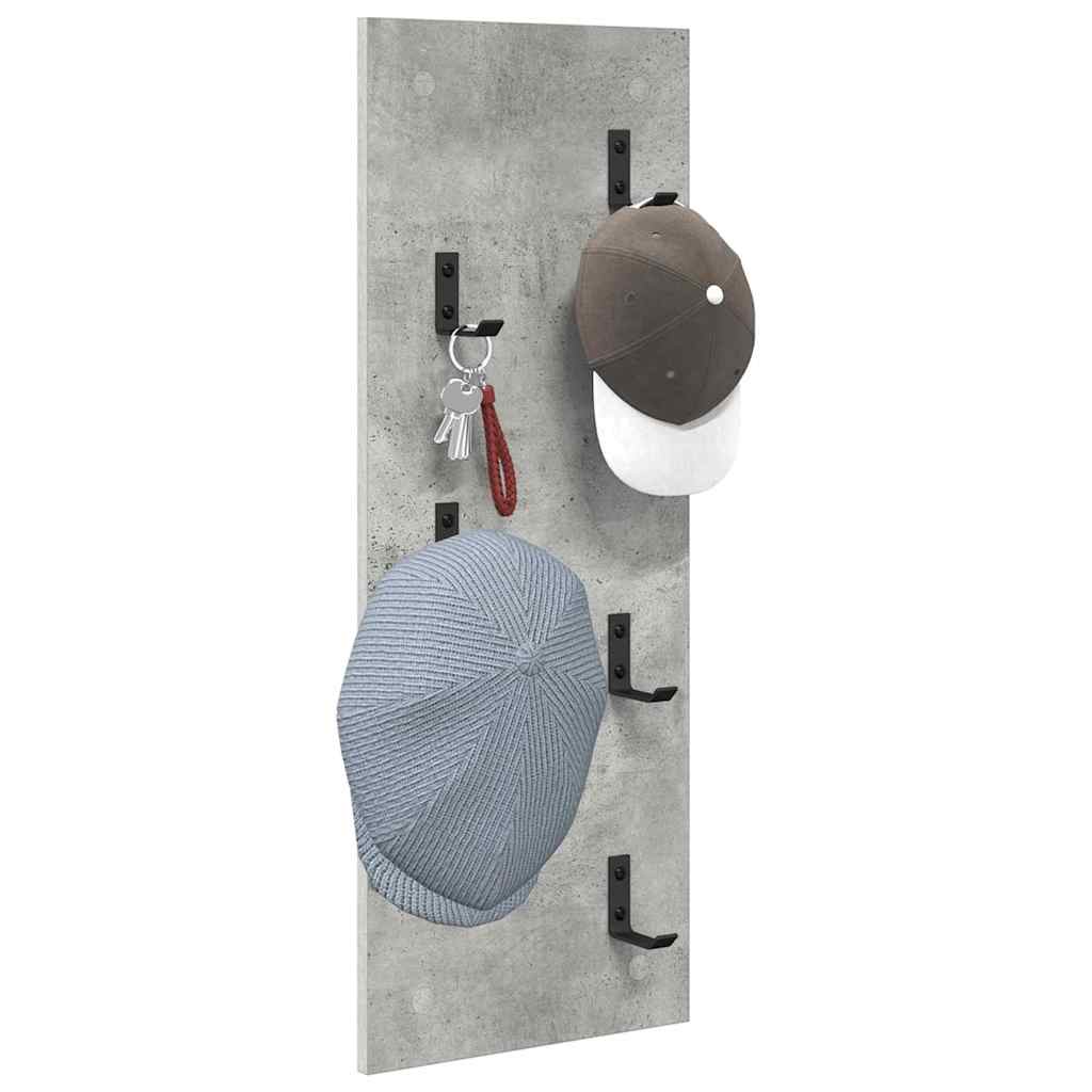Wall-Mounted Coat Rack Wall-Mounted Concrete Grey