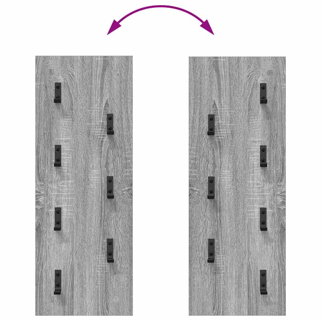 Wall-Mounted Coat Rack Wall-Mounted Grey Sonoma Engineered wood
