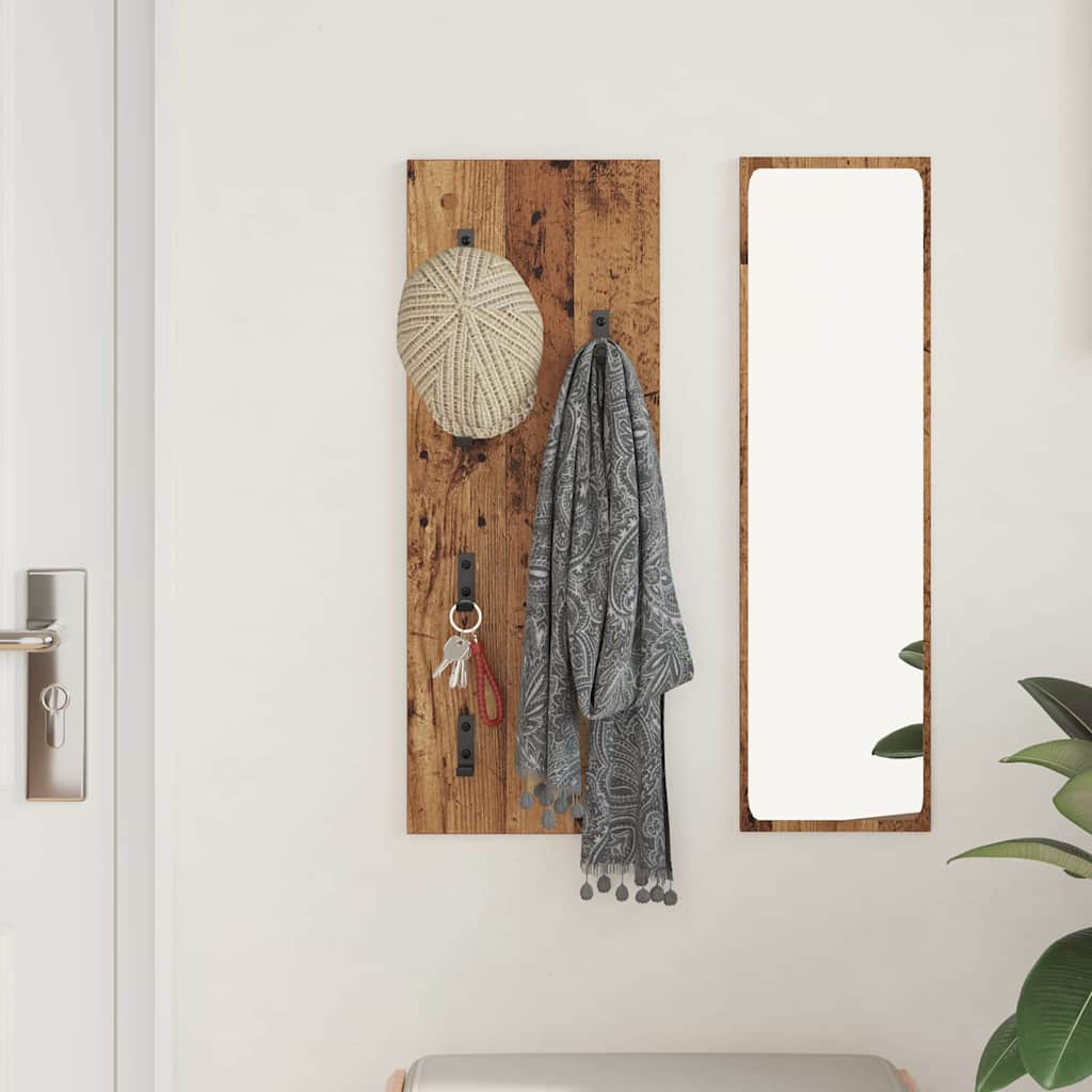 Wall-Mounted Coat Rack Wall-mounted Old Wood 30 x 1.5 x 80 cm