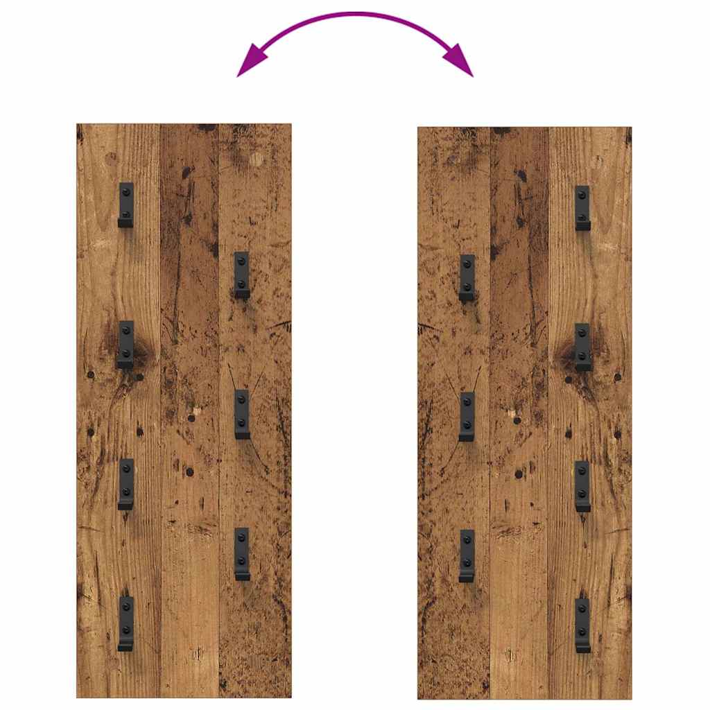 Wall-Mounted Coat Rack Wall-mounted Old Wood 30 x 1.5 x 80 cm