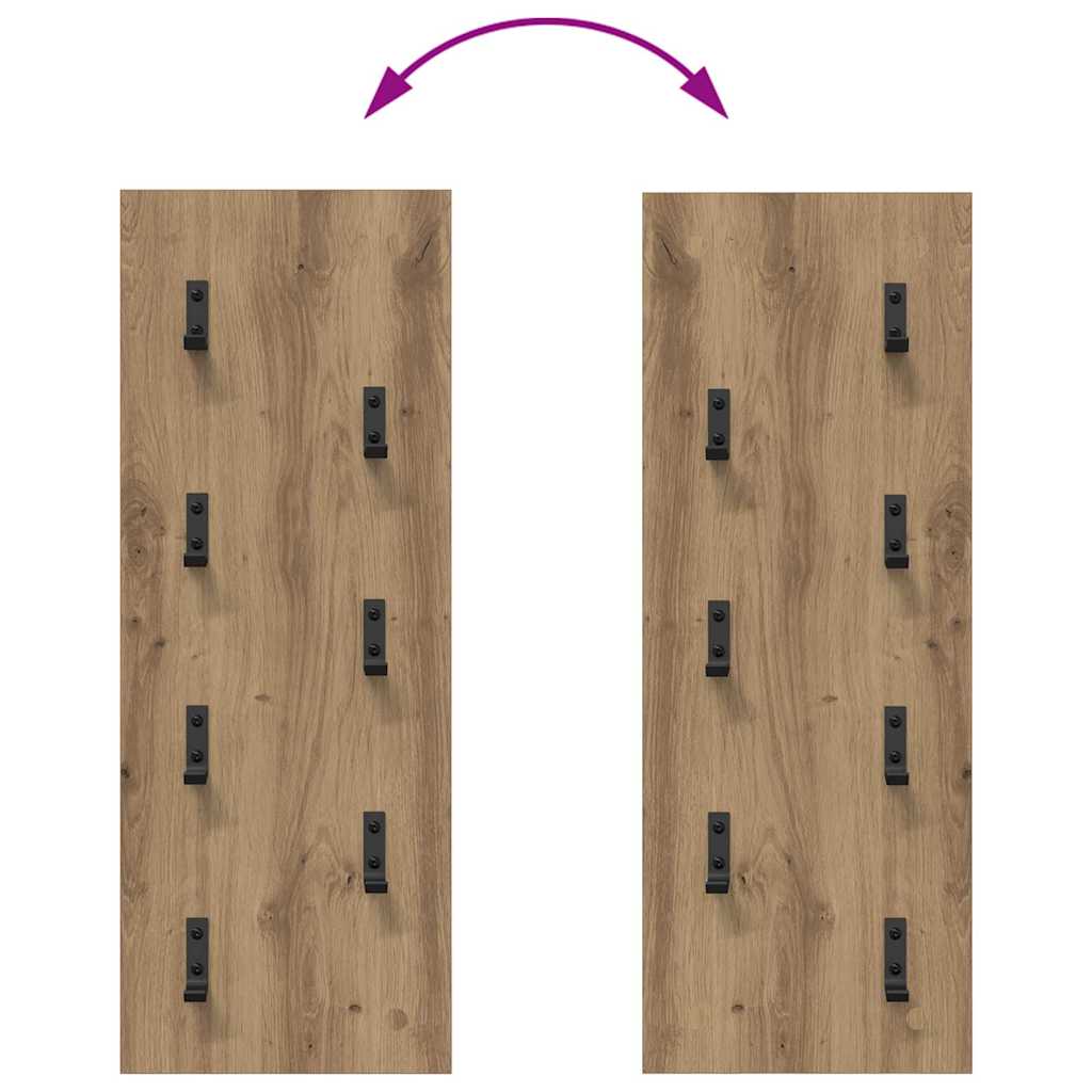 Wall-Mounted Coat Rack Wall-Mounted Artisan Oak Engineered wood