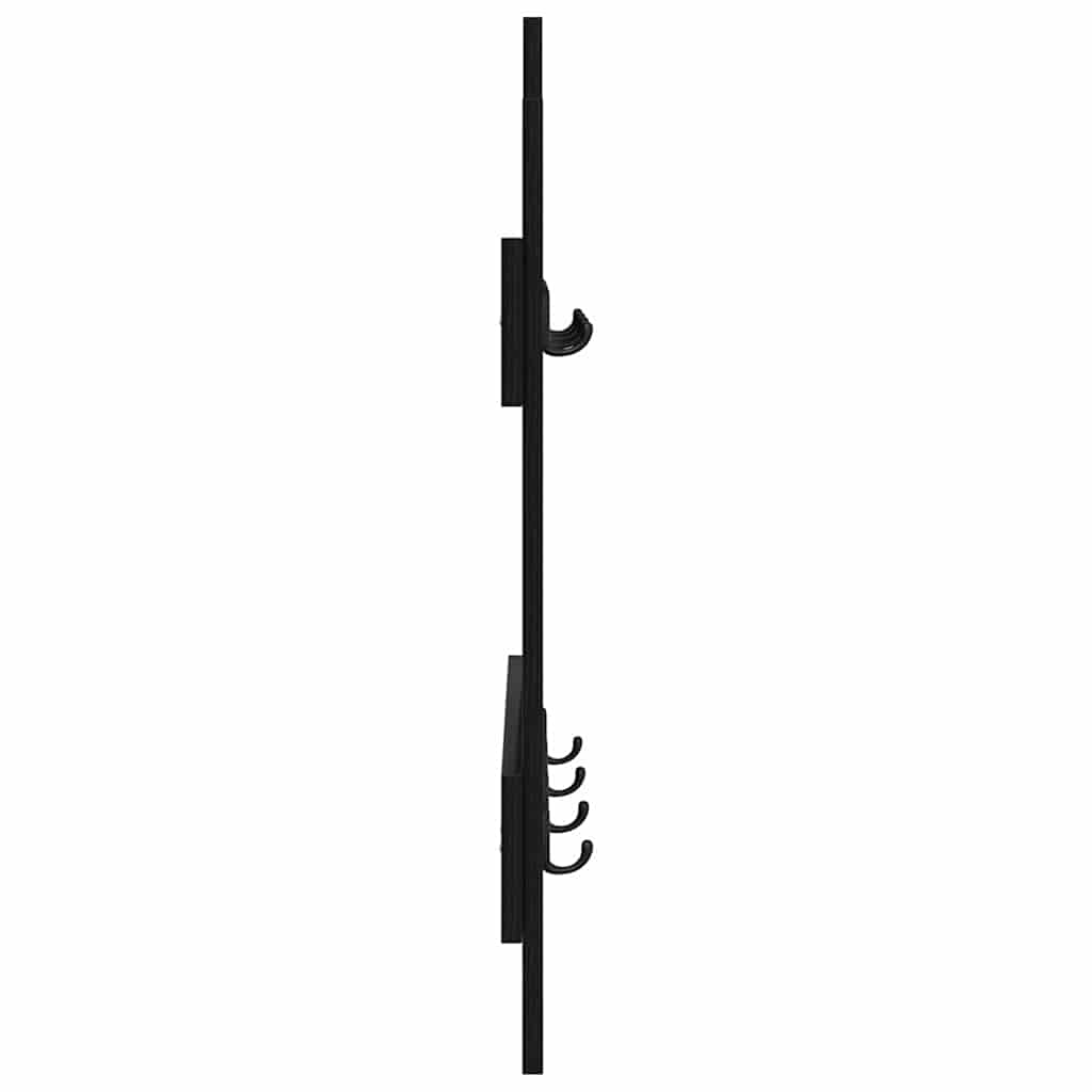 Wall-Mounted Coat Rack Black Oak 60 x 3 x 82 cm Engineered wood