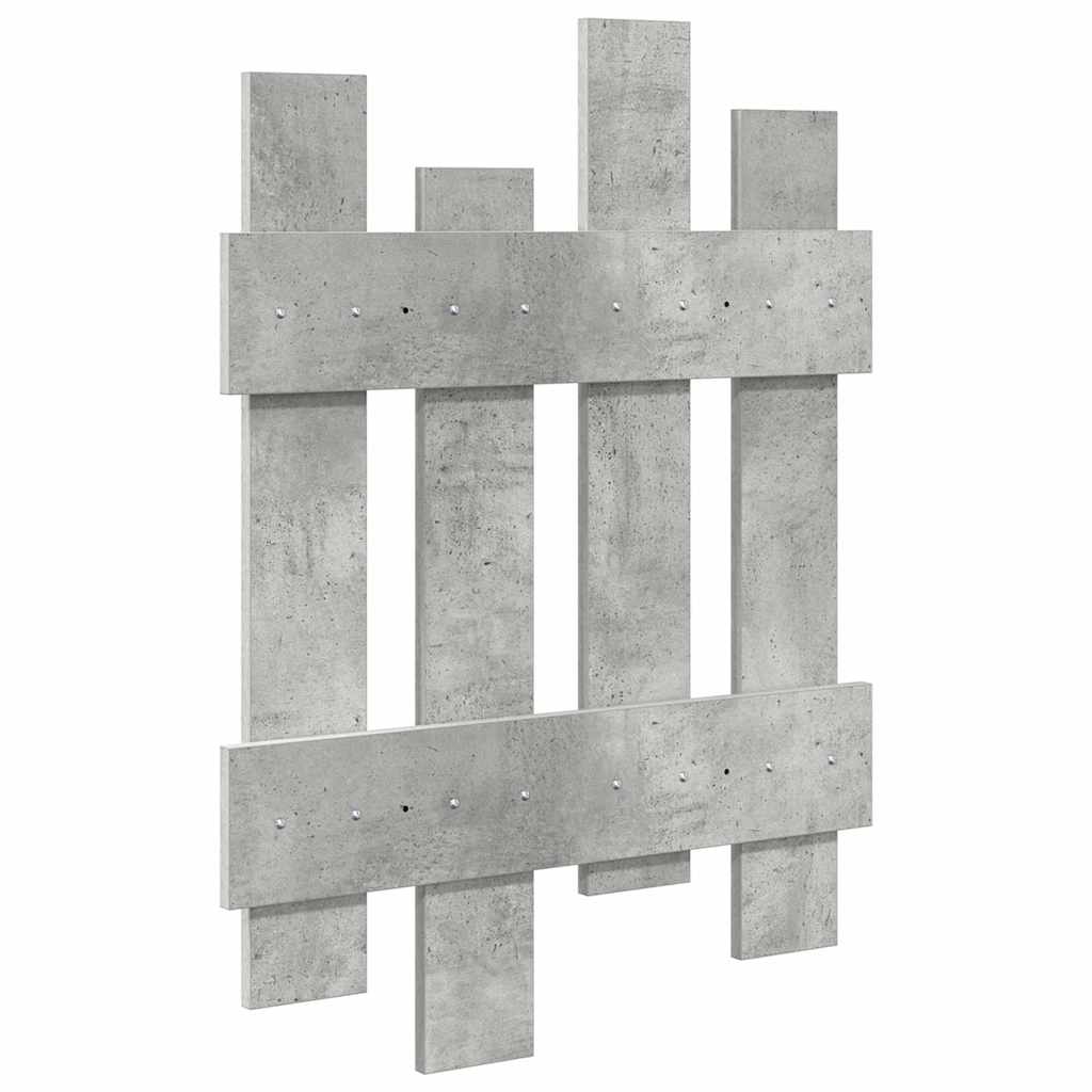 Wall-Mounted Coat Rack Concrete Grey 60 x 3 x 82 cm