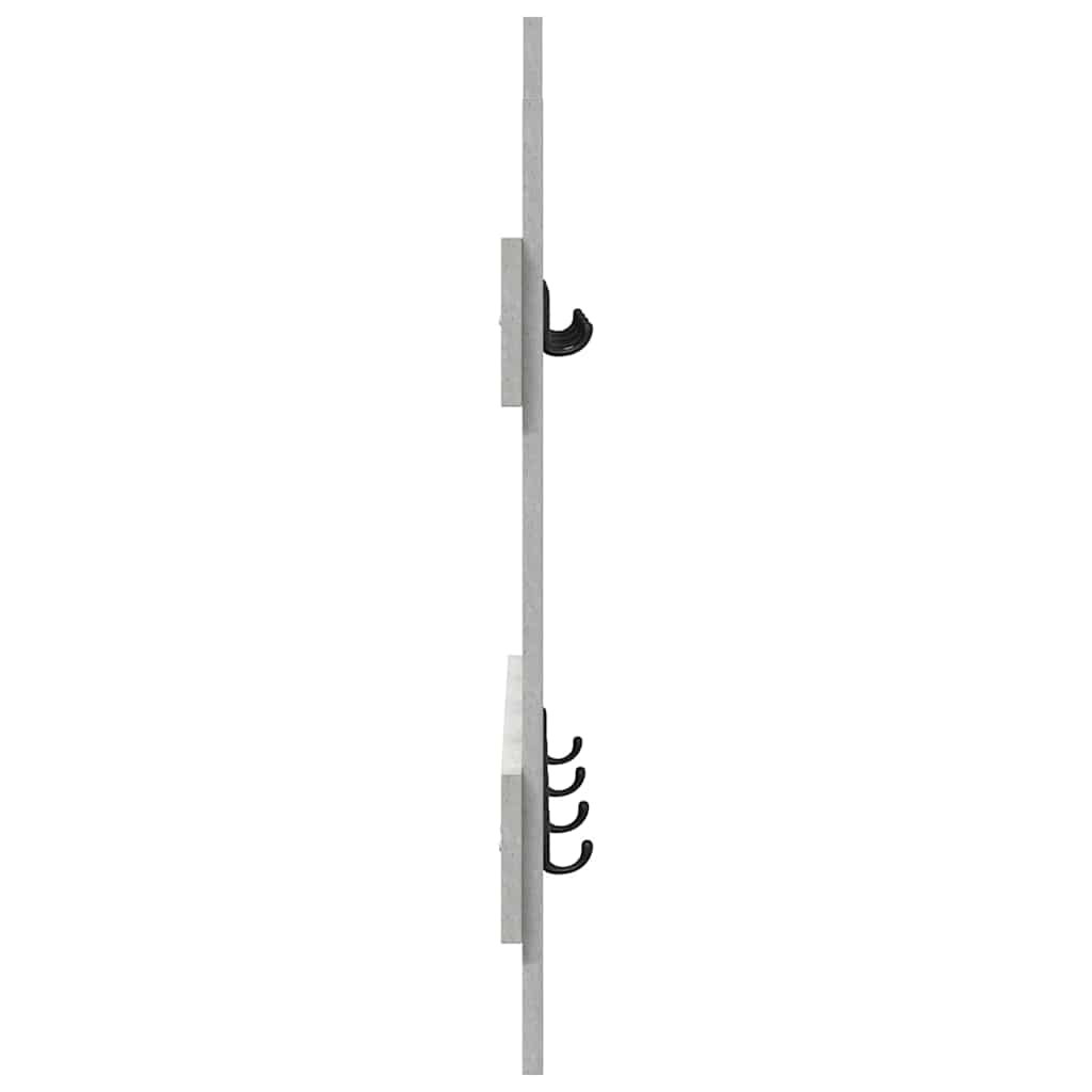 Wall-Mounted Coat Rack Concrete Grey 60 x 3 x 82 cm