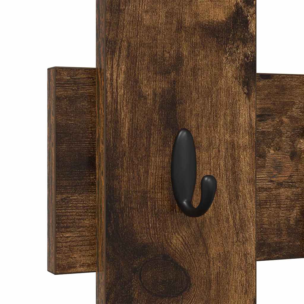 Wall-Mounted Coat Rack Wall-mounted Smoked Oak 60 x 3 x 82 cm
