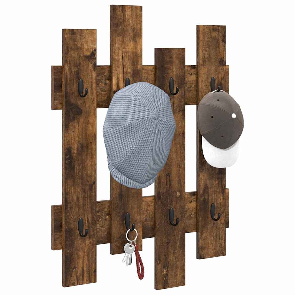 Wall-Mounted Coat Rack Wall-mounted Smoked Oak 60 x 3 x 82 cm