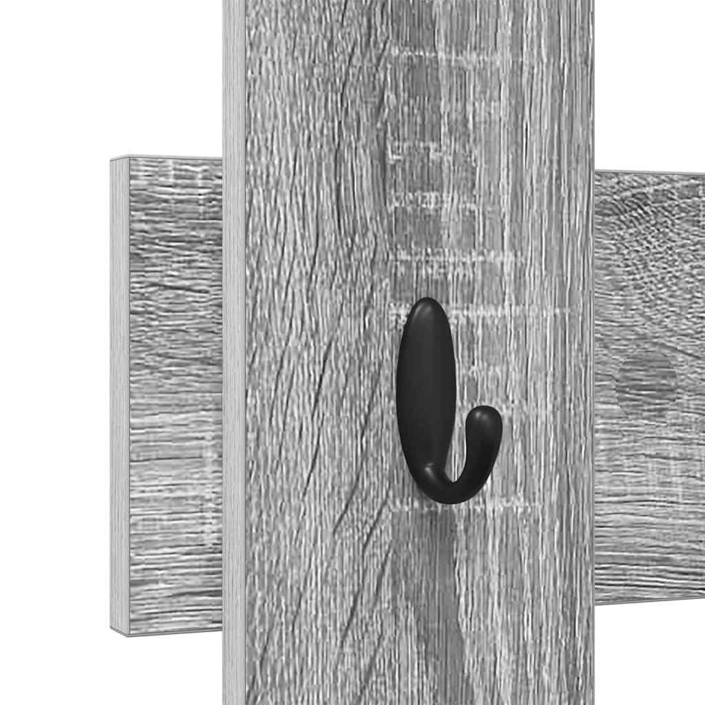 Wall-Mounted Coat Rack Wall-mounted Grey Sonoma 60 x 3 x 82 cm