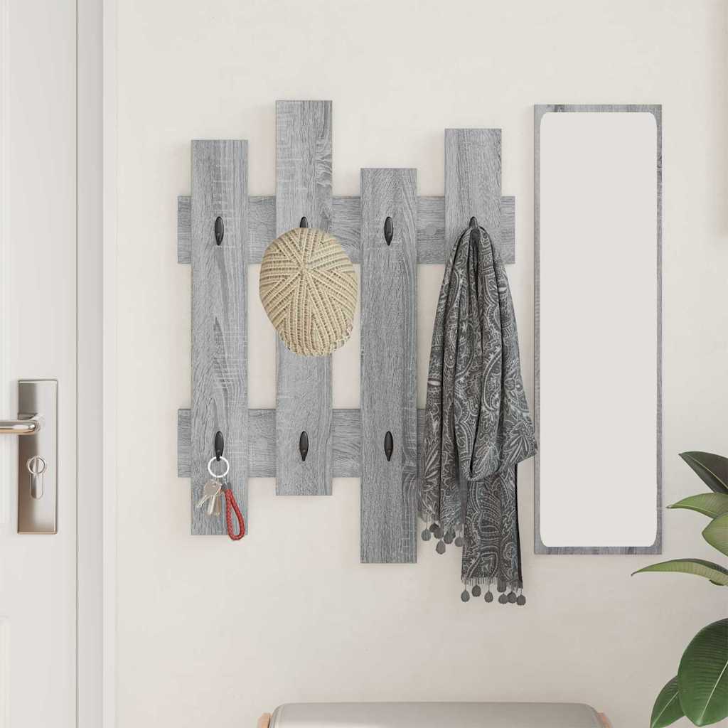 Wall-Mounted Coat Rack Wall-mounted Grey Sonoma 60 x 3 x 82 cm