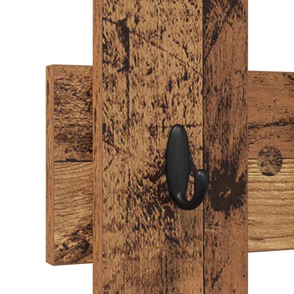 Wall-Mounted Coat Rack Old Wood 60 x 3 x 82 cm Engineered wood