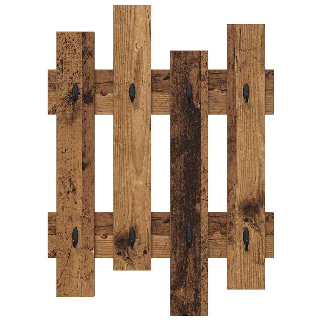 Wall-Mounted Coat Rack Old Wood 60 x 3 x 82 cm Engineered wood