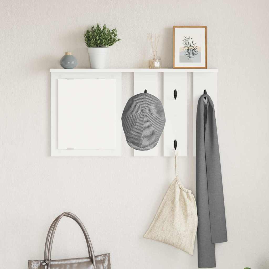 Wall-Mounted Coat Rack Wall-Mounted White 85 x 10 x 45 cm