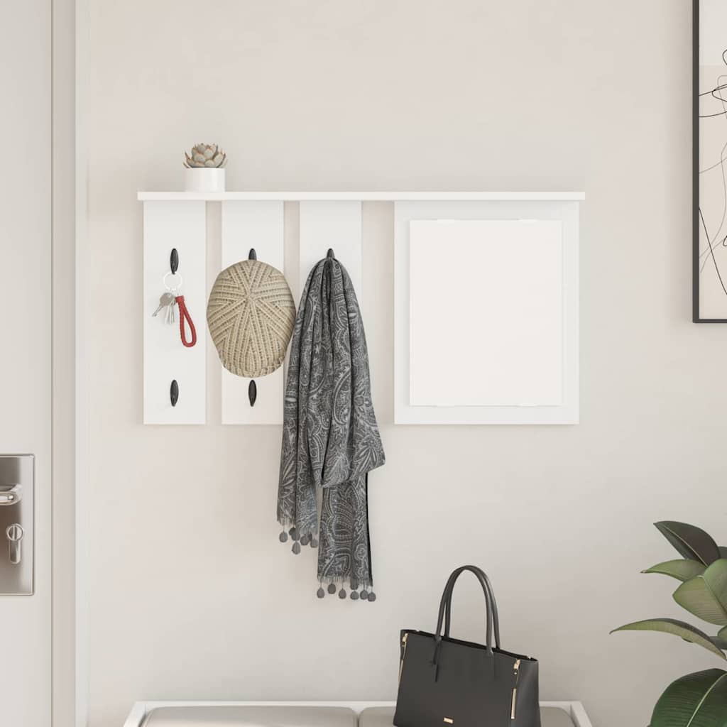 Wall-Mounted Coat Rack Wall-Mounted White 85 x 10 x 45 cm