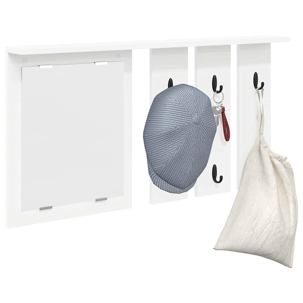 Wall-Mounted Coat Rack Wall-Mounted White 85 x 10 x 45 cm
