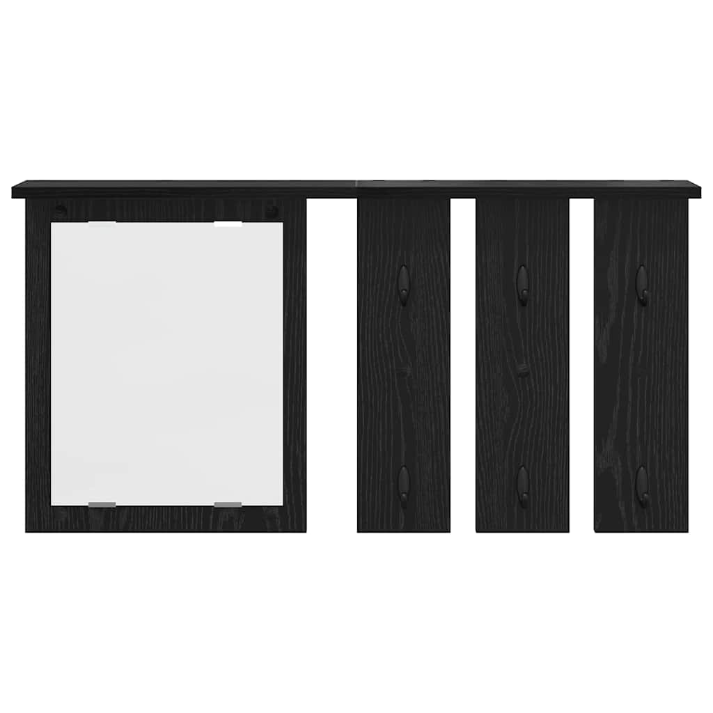 Wall-Mounted Coat Rack Wall-Mounted Black oak 85 x 10 x 45 cm