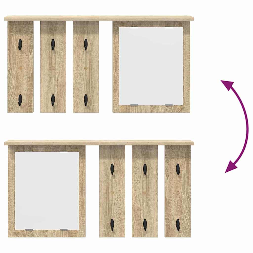 Wall-Mounted Coat Rack Wall-Mounted Sonoma oak 85 x 10 x 45 cm
