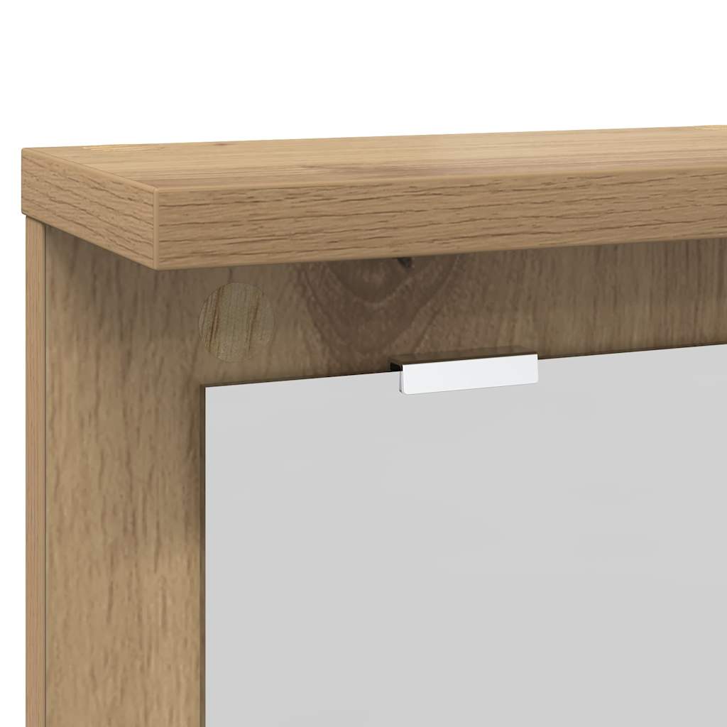 Wall-Mounted Coat Rack with Shelf Artisan oak 85 x 10 x 45 cm