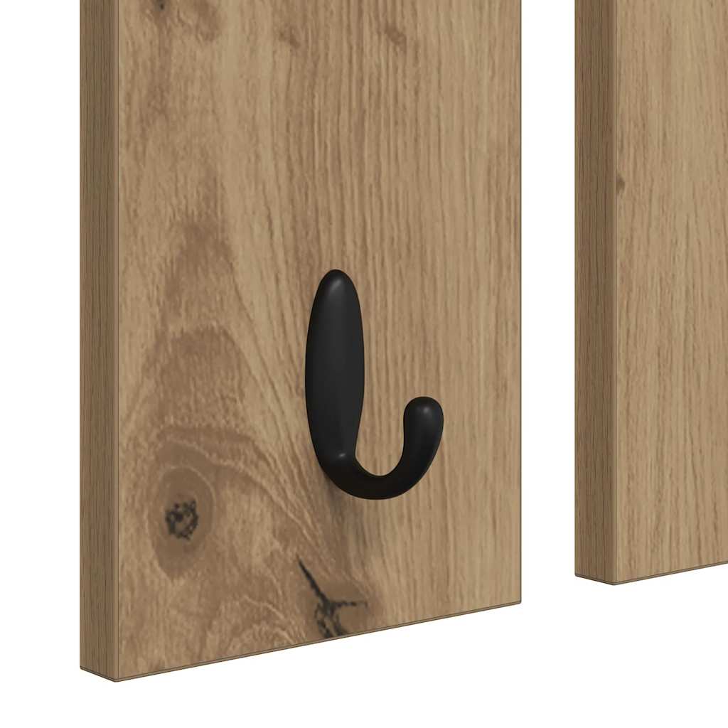 Wall-Mounted Coat Rack with Shelf Artisan oak 85 x 10 x 45 cm
