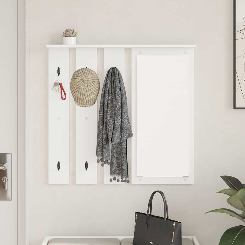Wall-Mounted Coat Rack Wall-Mounted White 84 x 10 x 80 cm
