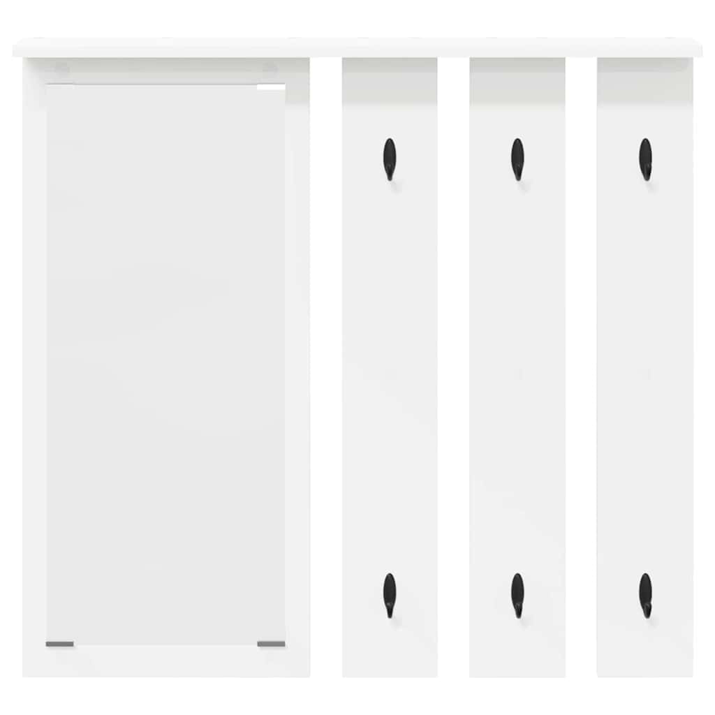 Wall-Mounted Coat Rack Wall-Mounted White 84 x 10 x 80 cm