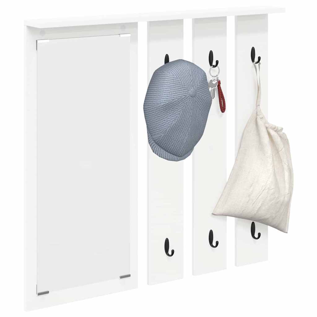 Wall-Mounted Coat Rack Wall-Mounted White 84 x 10 x 80 cm