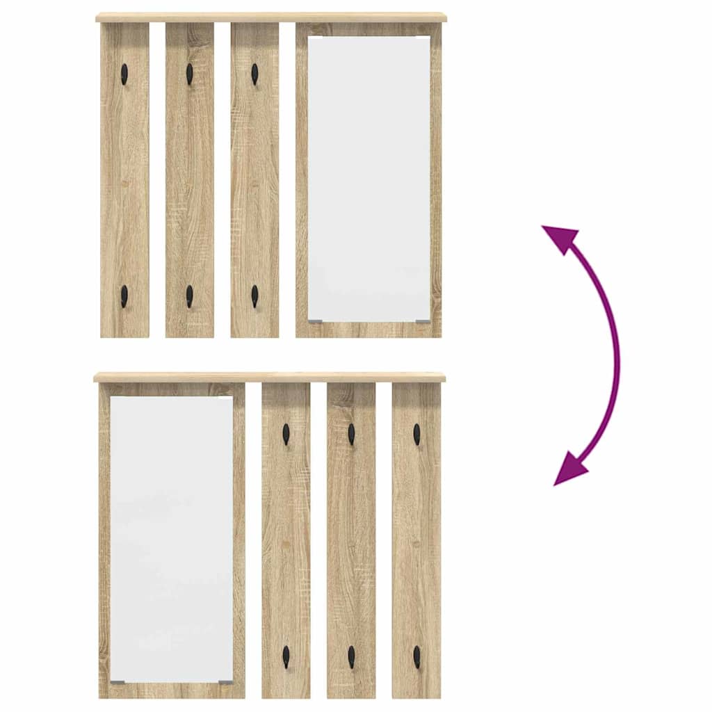 Wall-Mounted Coat Rack Wall-Mounted Sonoma oak 84 x 10 x 80 cm