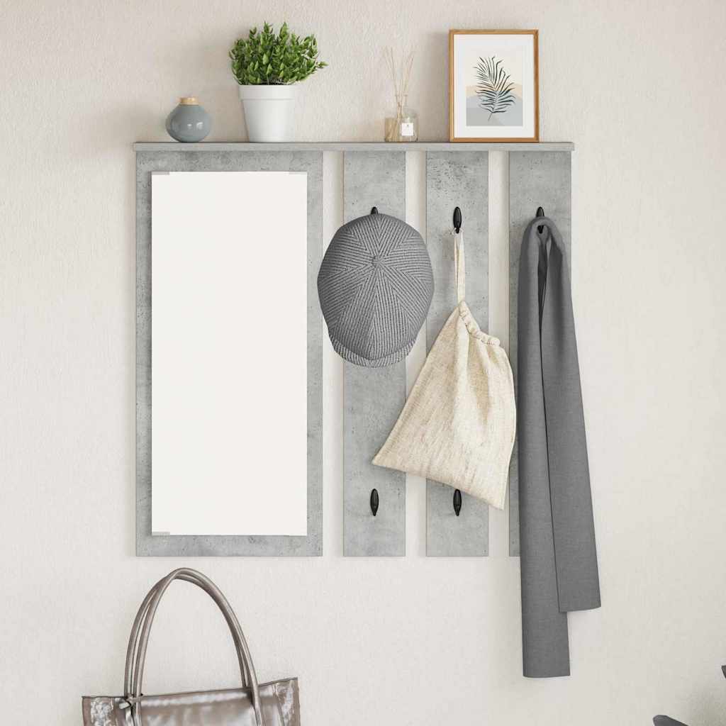 Wall-Mounted Coat Rack Wall-Mounted Concrete grey