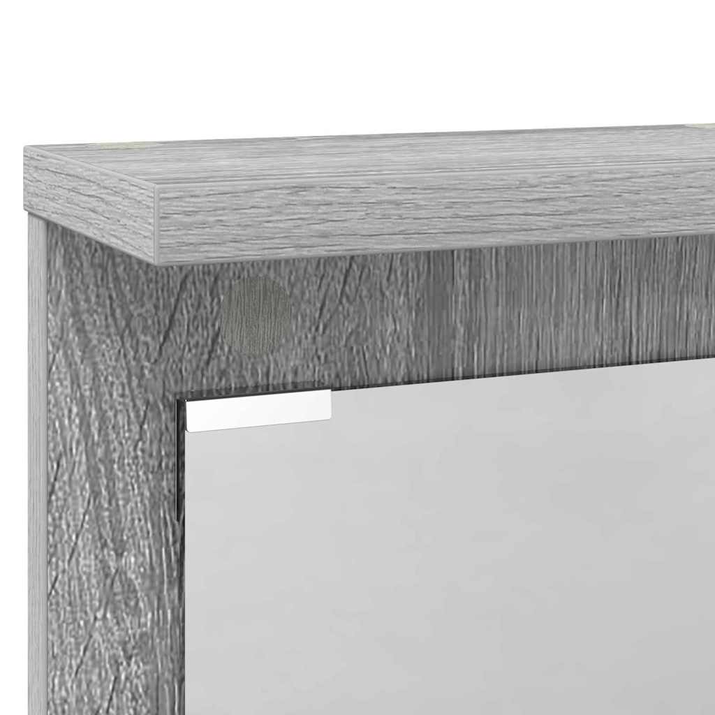 Wall-Mounted Coat Rack with Shelf Grey sonoma 84 x 10 x 80 cm