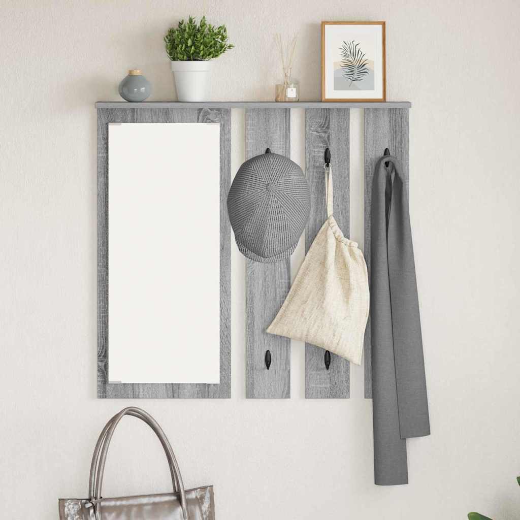 Wall-Mounted Coat Rack Wall-Mounted Grey sonoma 84 x 10 x 80 cm