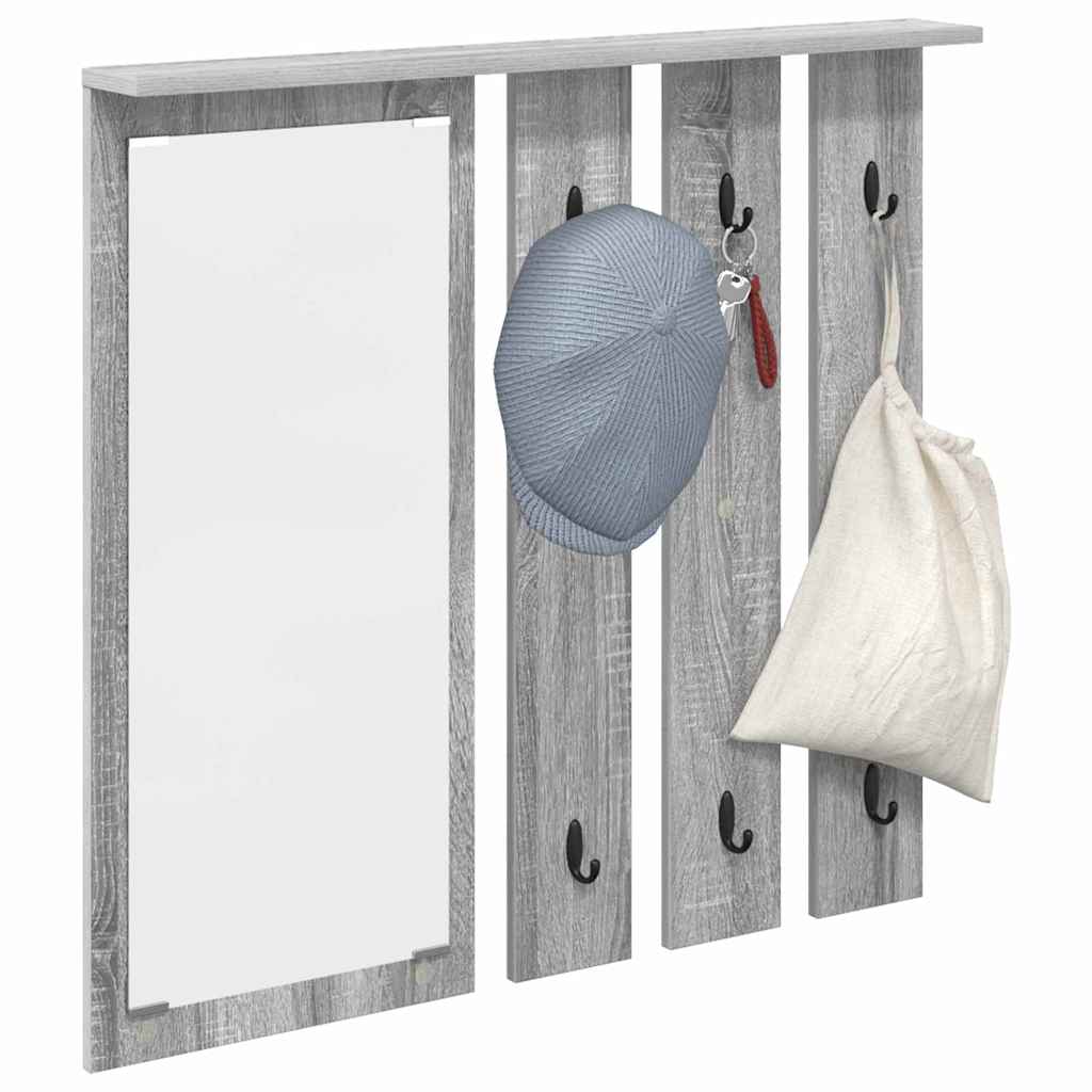 Wall-Mounted Coat Rack Wall-Mounted Grey sonoma 84 x 10 x 80 cm