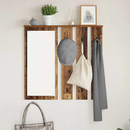 Wall-Mounted Coat Rack Old wood 84 x 10 x 80 cm Engineered wood