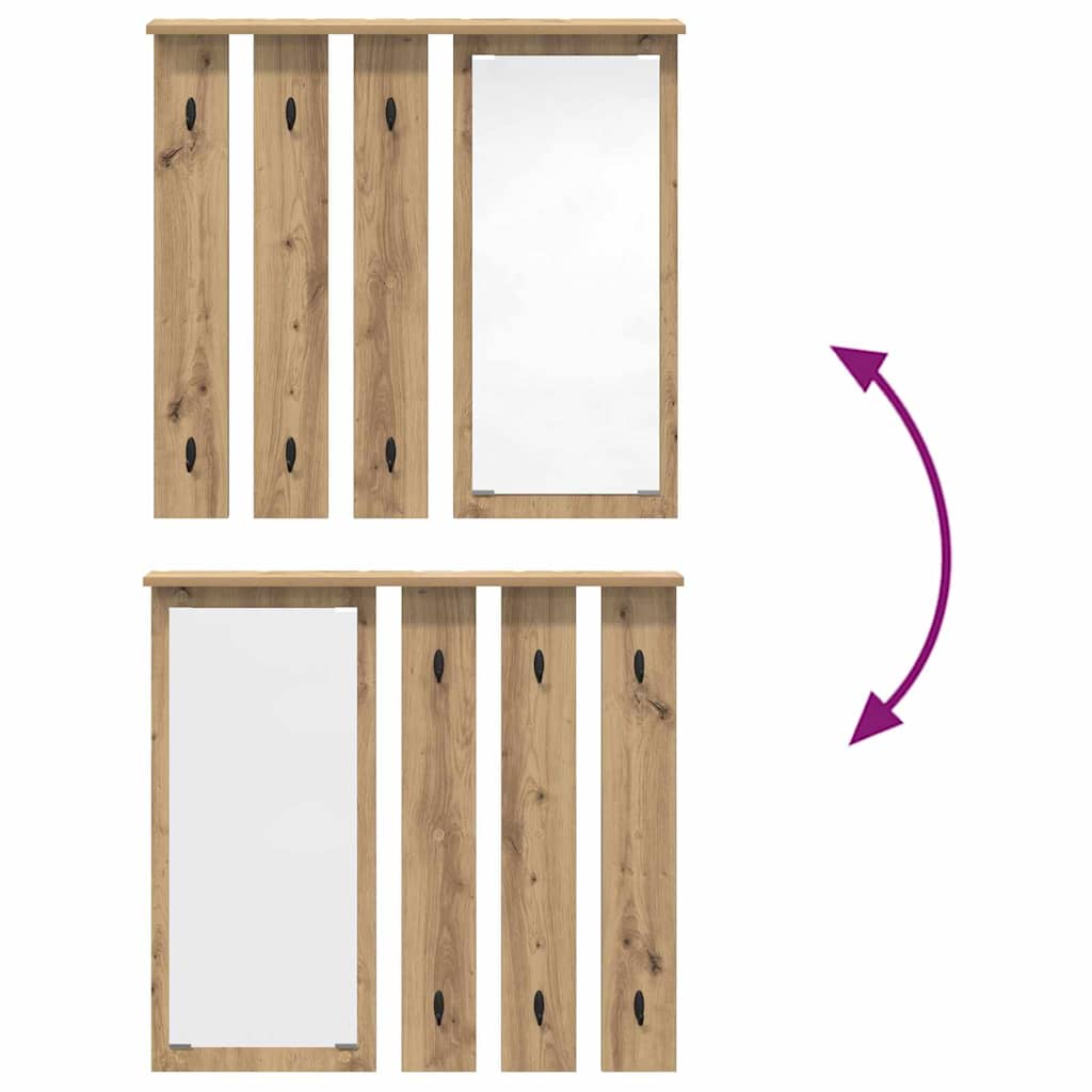 Wall-Mounted Coat Rack Wall-Mounted Artisan oak 84 x 10 x 80 cm