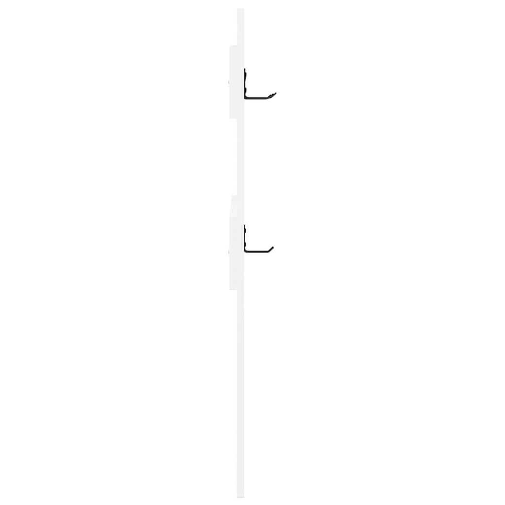 Wall-Mounted Coat Rack White 65 x 3 x 100 cm Engineered wood
