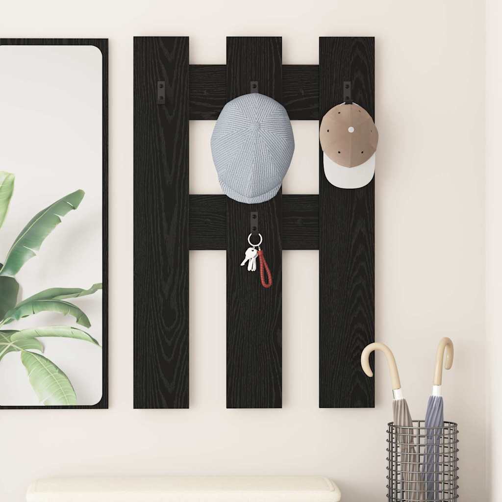 Wall-Mounted Coat Rack Wall-mounted Black Oak 65 x 3 x 100 cm
