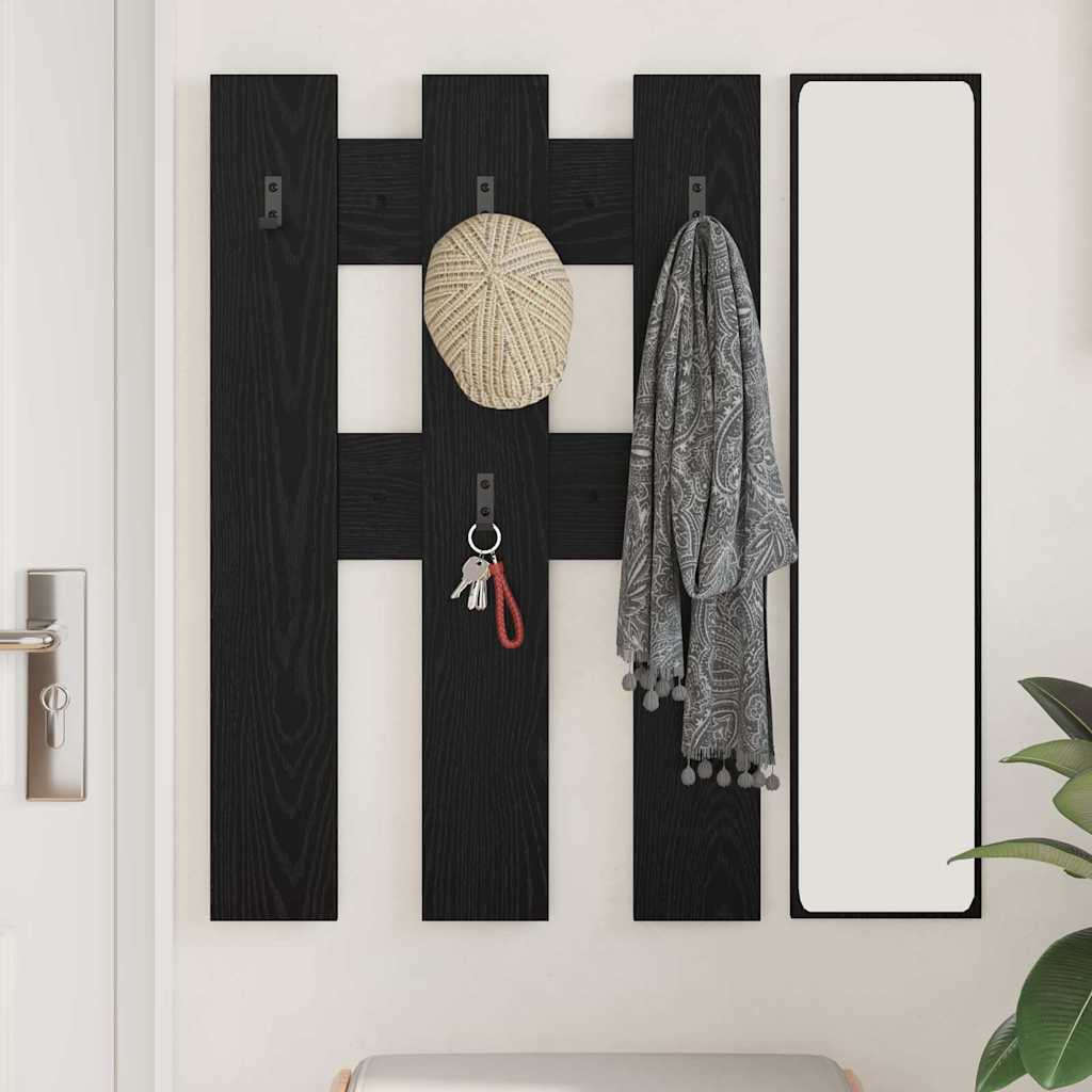 Wall-Mounted Coat Rack Wall-mounted Black Oak 65 x 3 x 100 cm