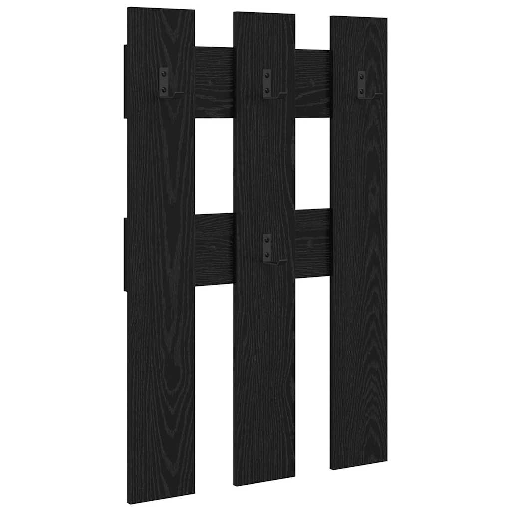 Wall-Mounted Coat Rack Wall-mounted Black Oak 65 x 3 x 100 cm