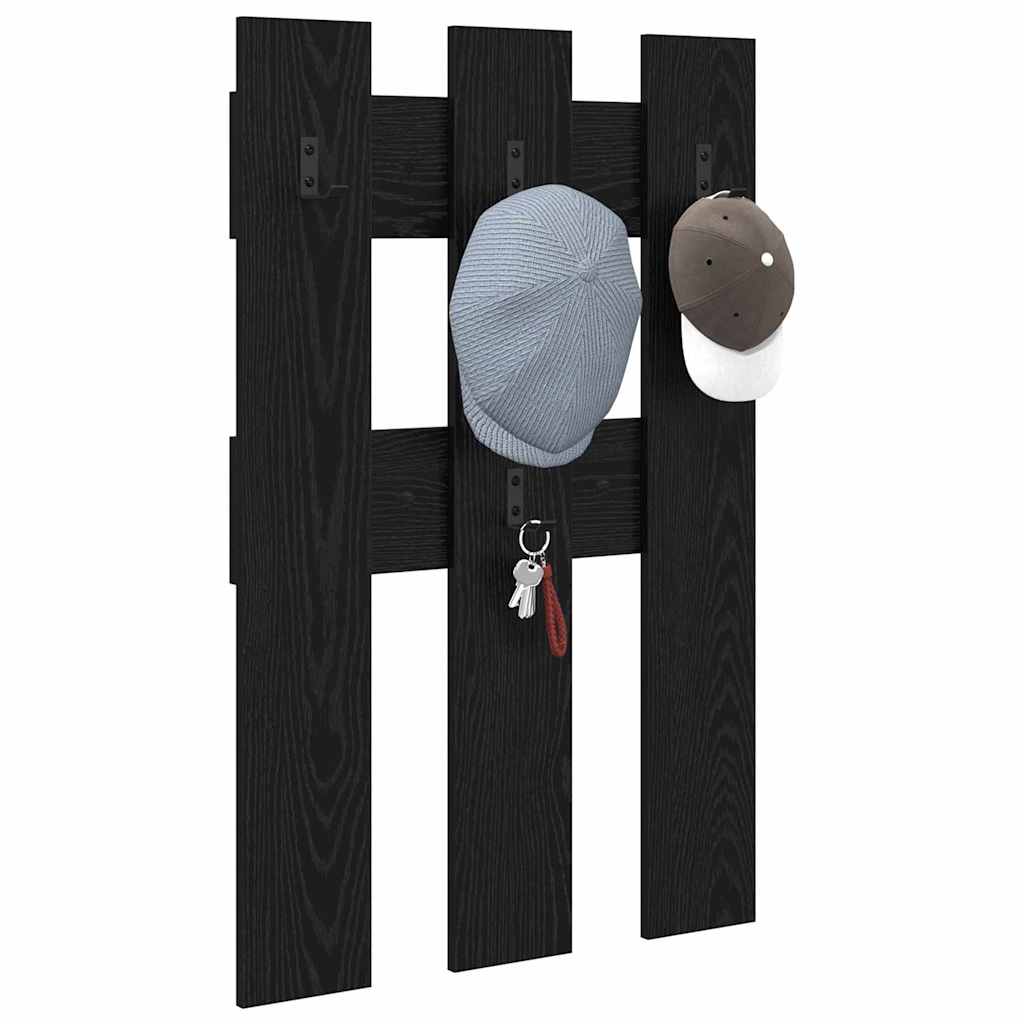 Wall-Mounted Coat Rack Wall-mounted Black Oak 65 x 3 x 100 cm