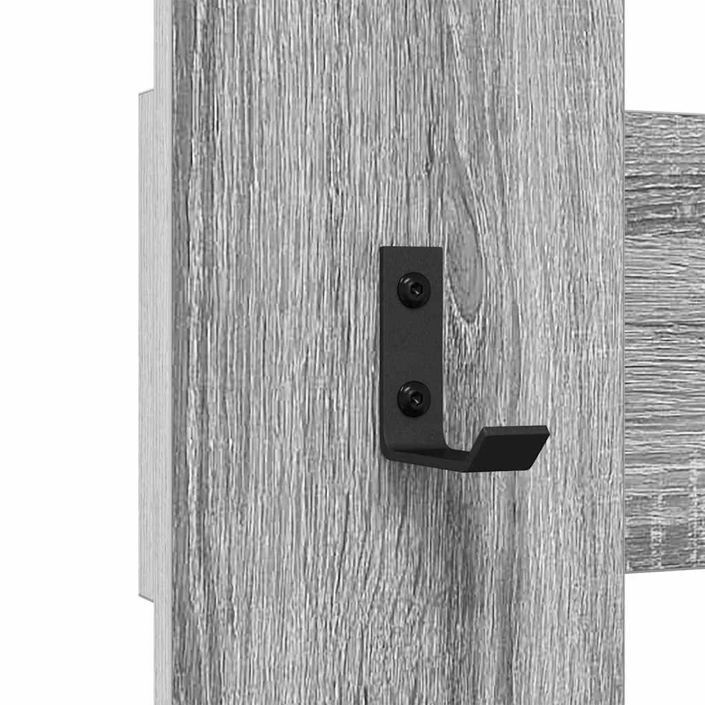 Wall-Mounted Coat Rack Wall-mounted Grey Sonoma 65 x 3 x 100 cm