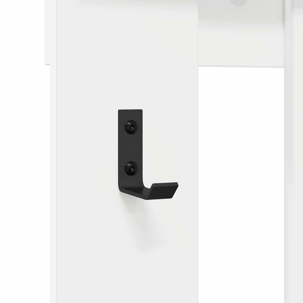 Wall-Mounted Coat Rack Wall-Mounted White 100 x 10 x 100 cm