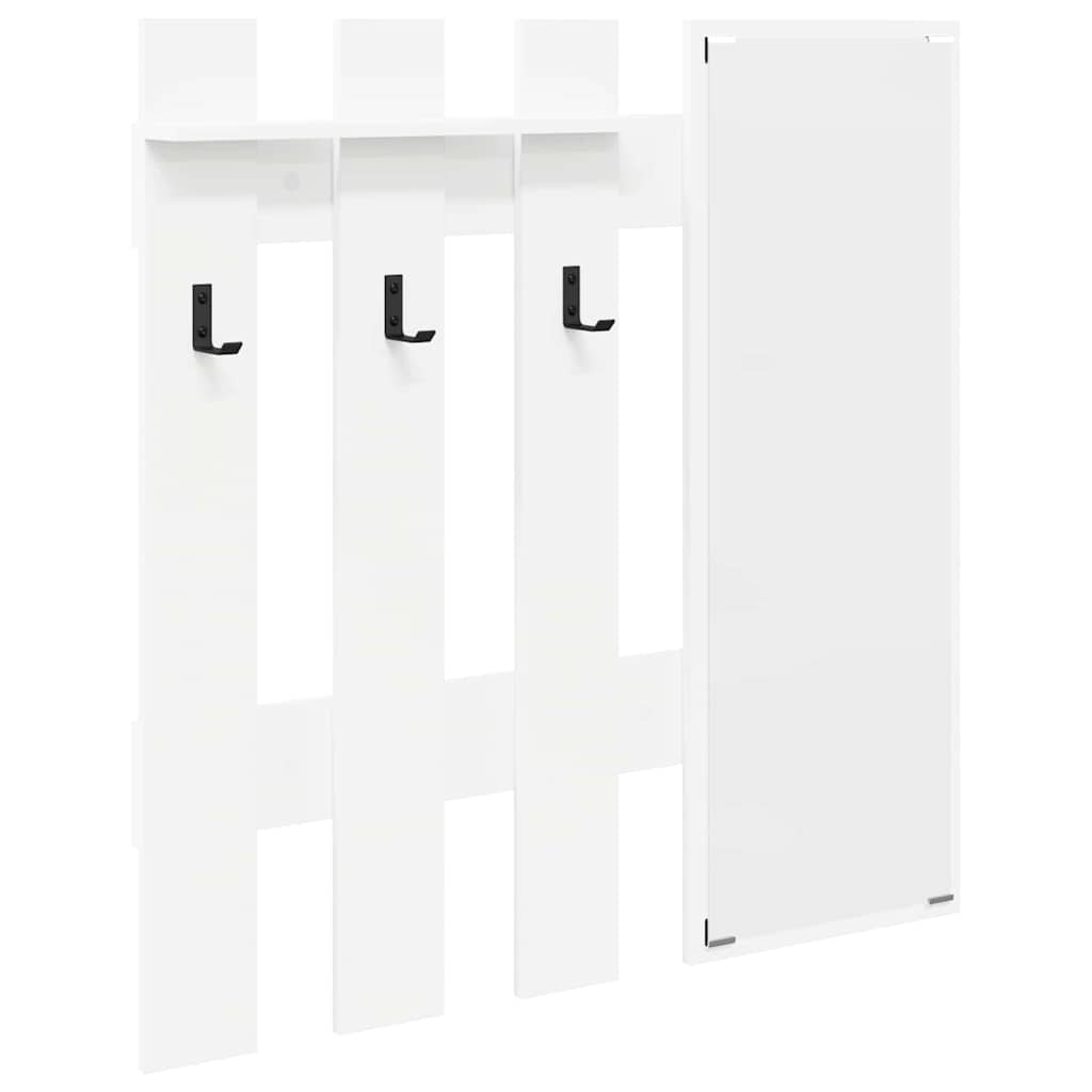 Wall-Mounted Coat Rack Wall-Mounted White 100 x 10 x 100 cm