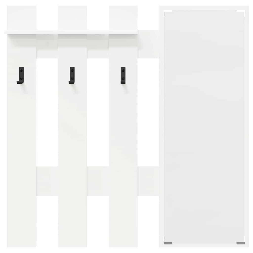 Wall-Mounted Coat Rack Wall-Mounted White 100 x 10 x 100 cm