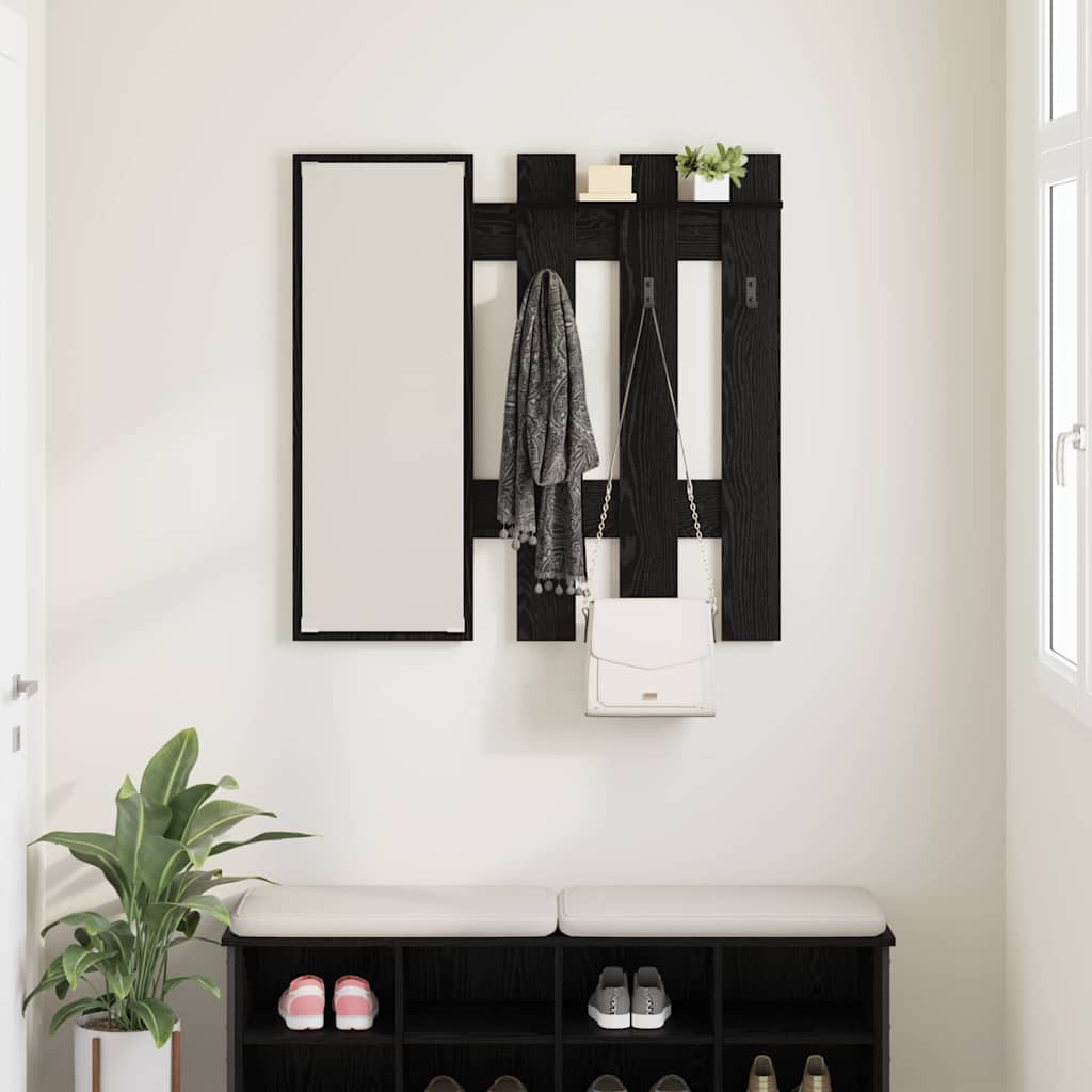Wall-Mounted Coat Rack Wall-Mounted Black Oak 100 x 10 x 100 cm