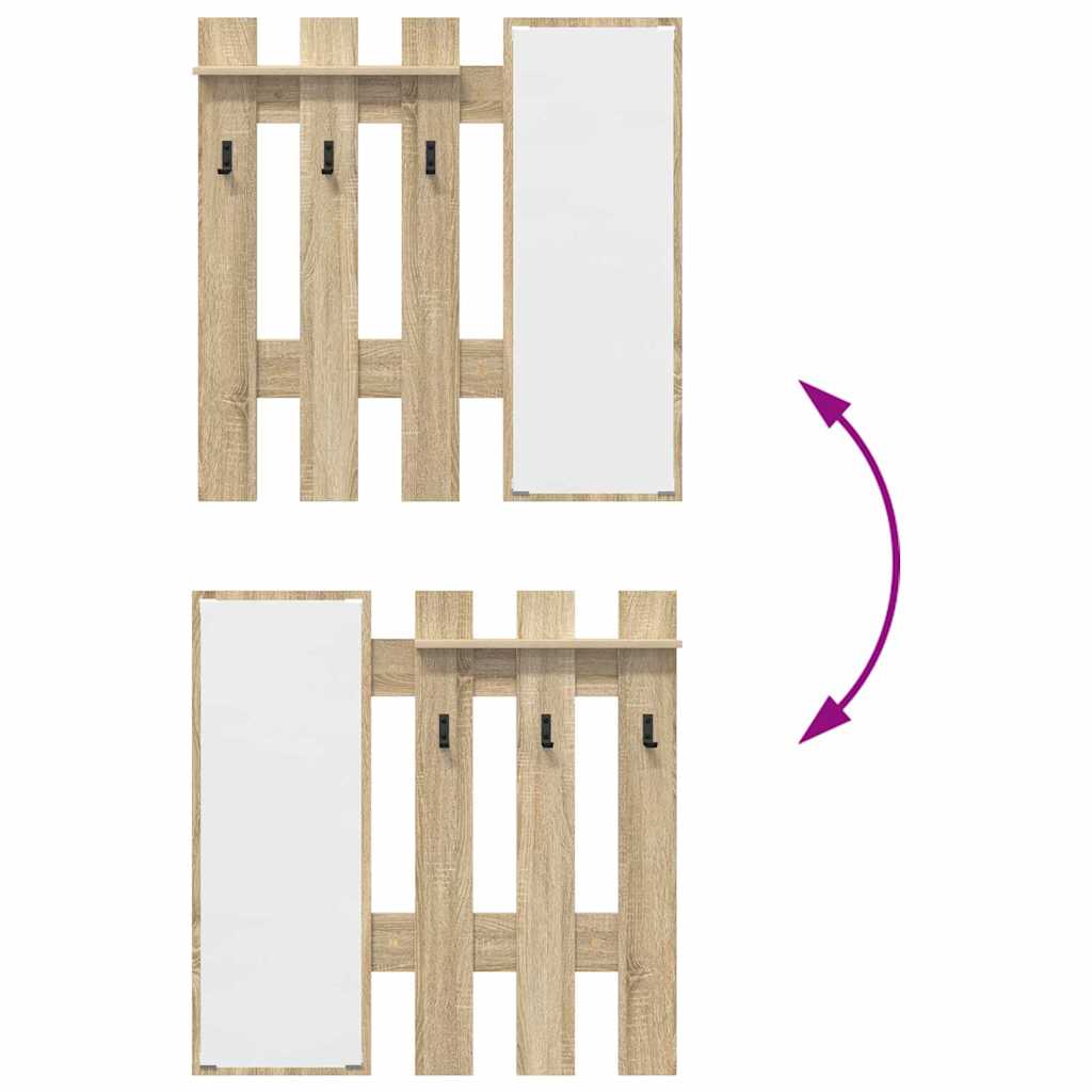 Wall-Mounted Coat Rack Wall-Mounted Sonoma Oak Engineered wood