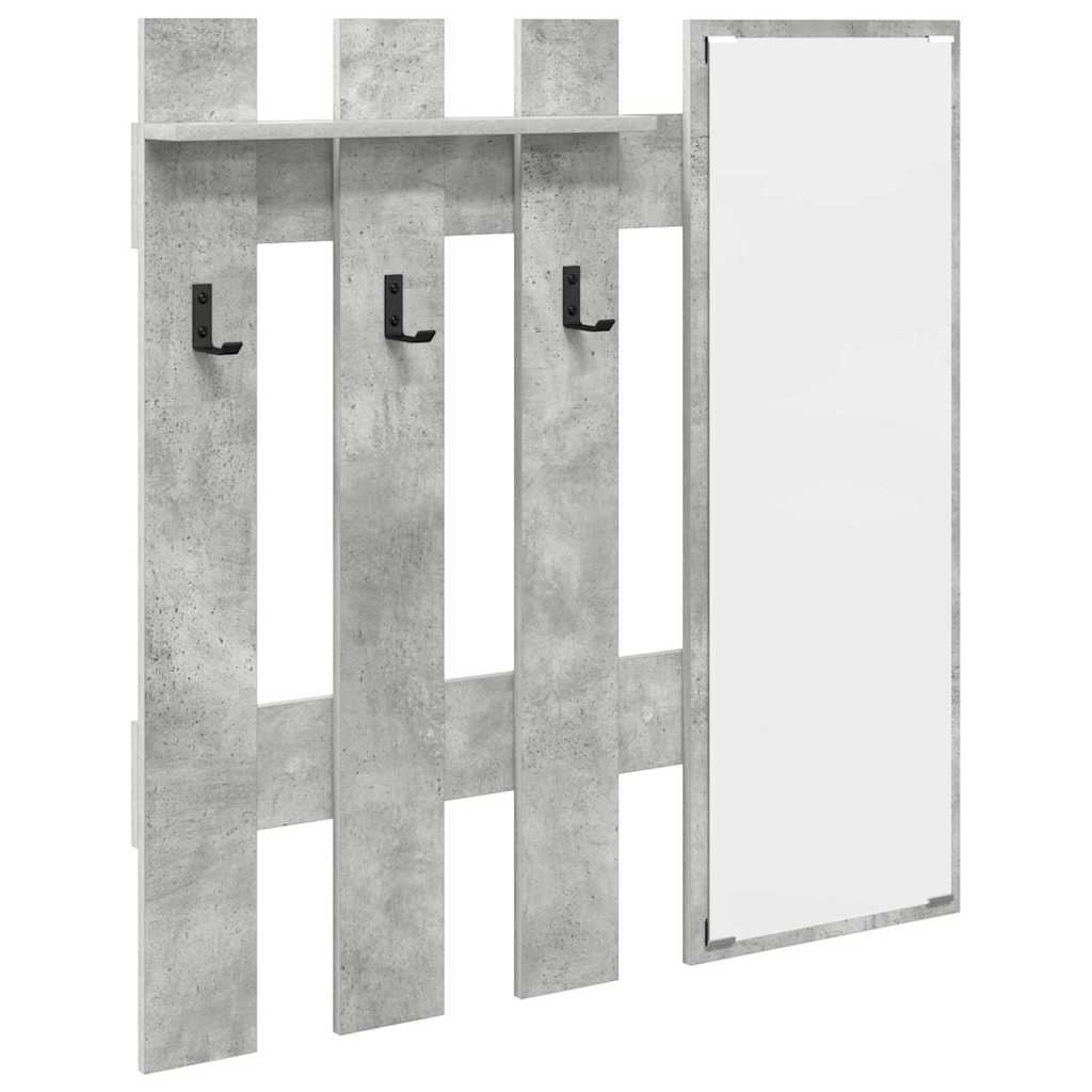 Wall-Mounted Coat Rack Concrete Grey 100 x 10 x 100 cm