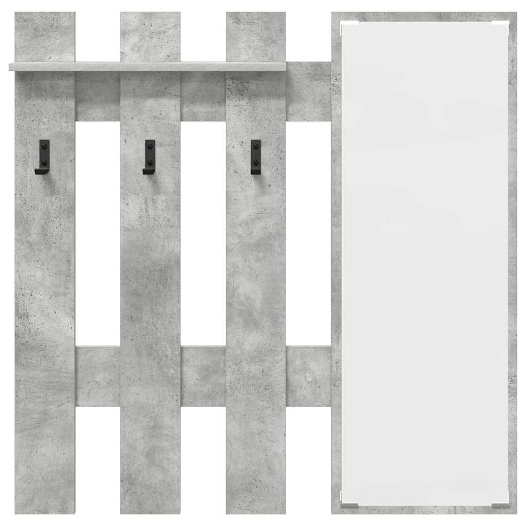 Wall-Mounted Coat Rack Wall-Mounted Concrete Grey