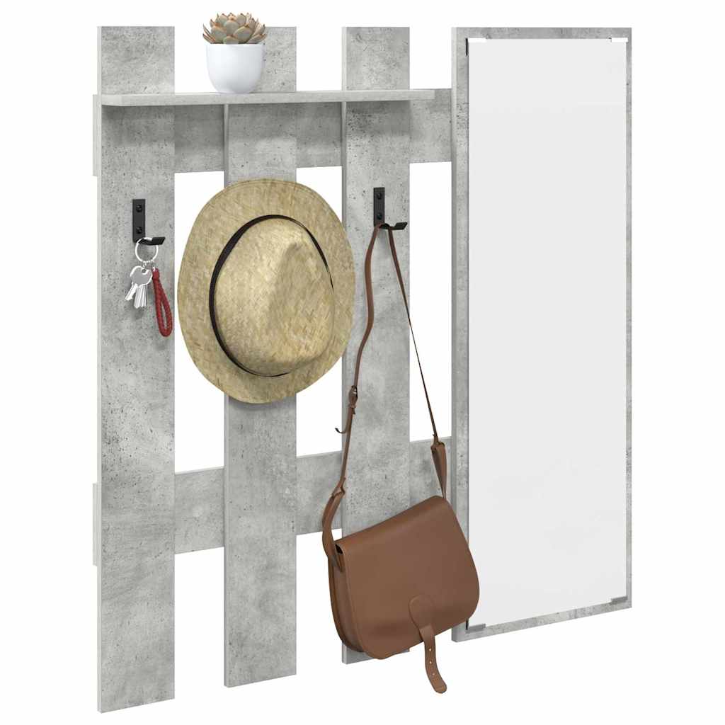 Wall-Mounted Coat Rack Wall-Mounted Concrete Grey