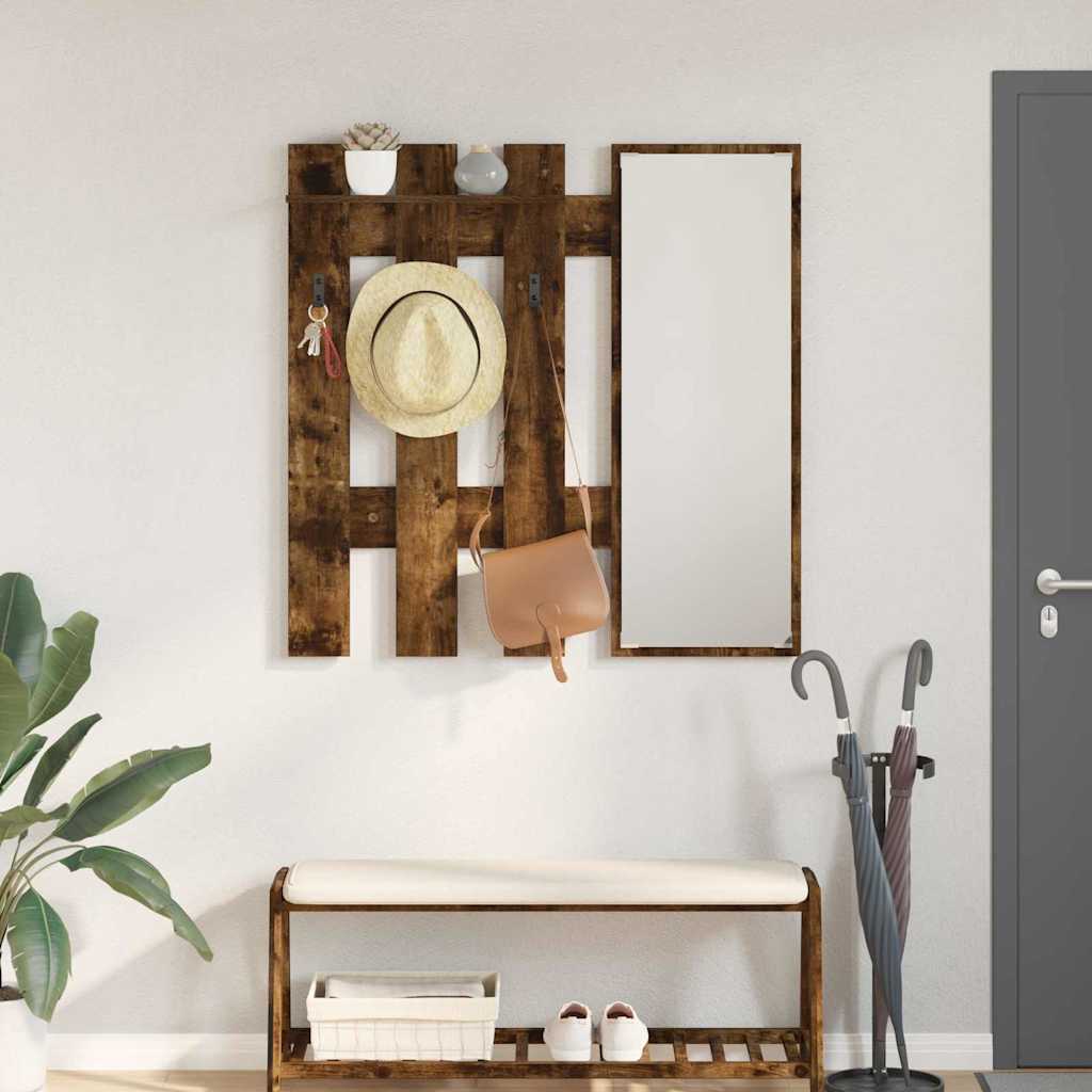 Wall-Mounted Coat Rack Wall-Mounted Smoked Oak Engineered wood