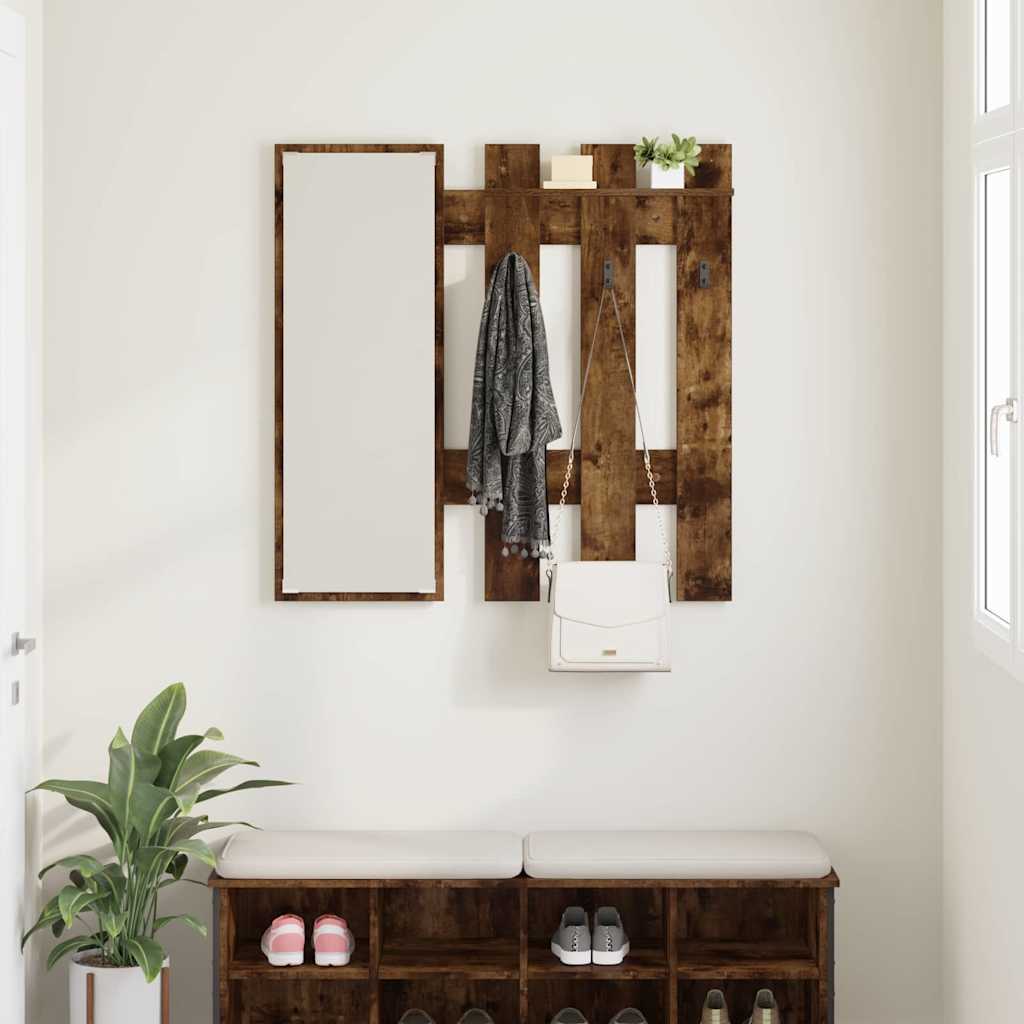 Wall-Mounted Coat Rack Wall-Mounted Smoked Oak Engineered wood