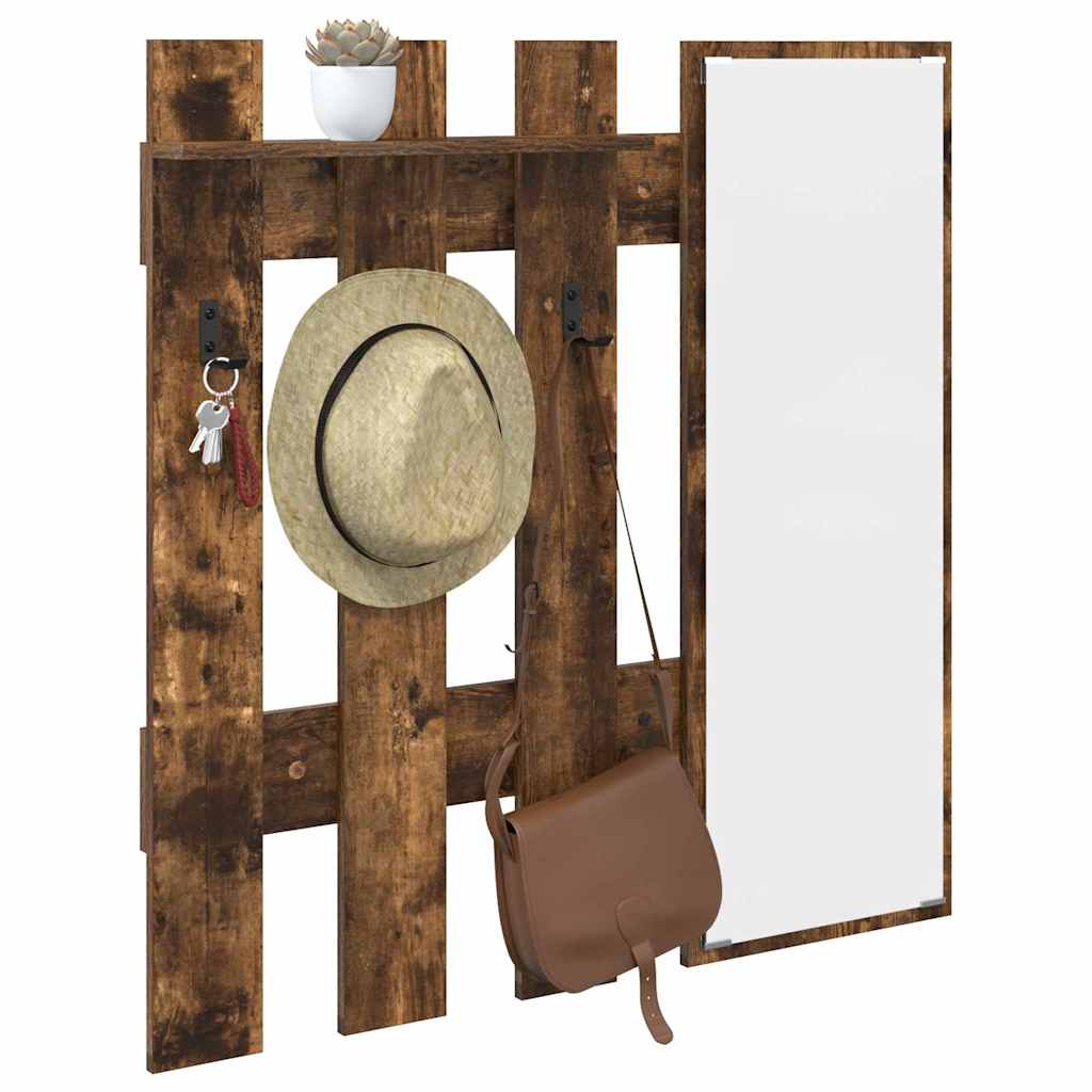 Wall-Mounted Coat Rack Wall-Mounted Smoked Oak Engineered wood