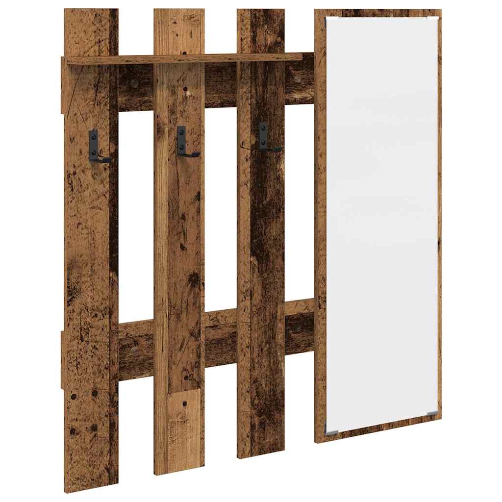 Wall-Mounted Coat Rack Wall-mounted Old Wood 100 x 10 x 100 cm